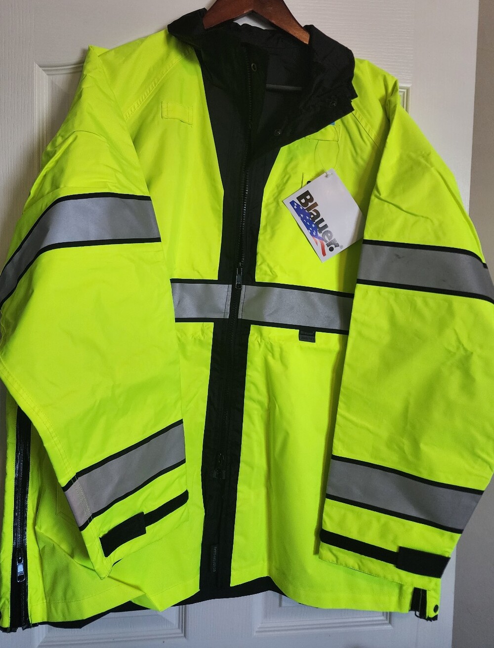 🛑Blauer 233R B.DRY Reversible Rain Jacket Hi-Vis Yellow SAFETY NWT L WORKWEAR